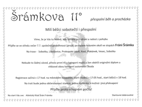 ŠRÁMKOVA 11 - přespolní běh a procházka 
