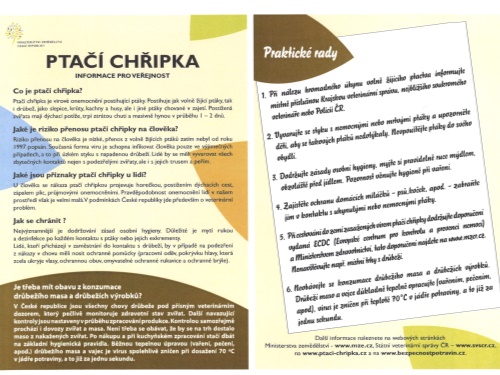 Ptačí chřipka - vymezené pásmo dozoru zůstává stále v platnosti