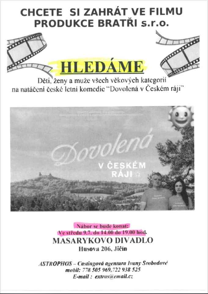 CHCETE SI ZAHRÁT VE FILMU?